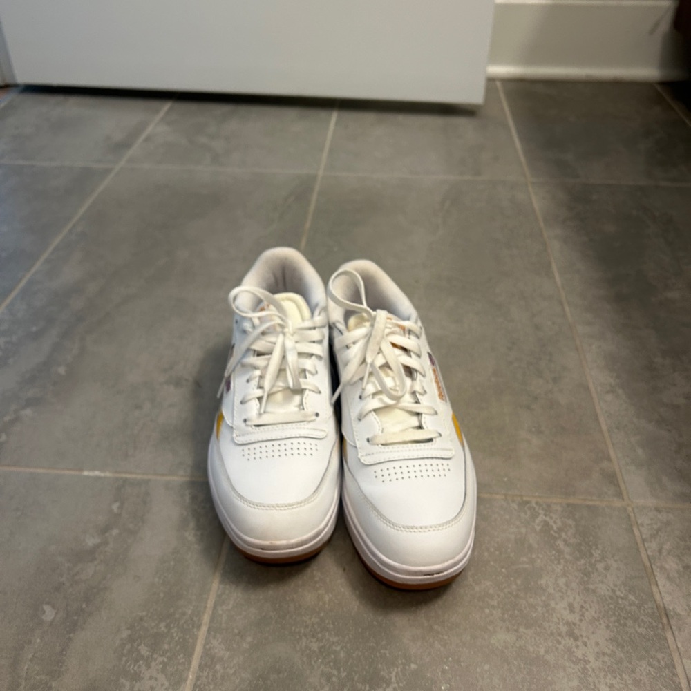 White and Yellow Sneakers